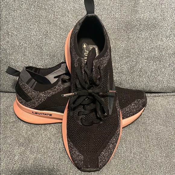 Brooks Shoes - Brooks Levitate Black and Pink Athletic Shoes